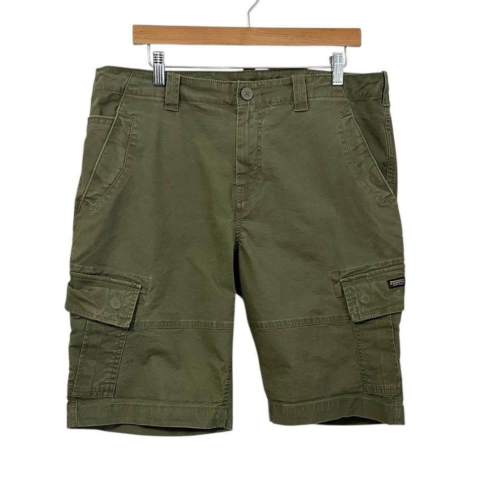 Superdry Mens Cargo Shorts Sz 36 Green Utility Military